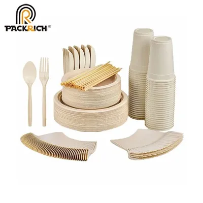 Peralatan Makan Pernikahan Bagasse Biodegradable